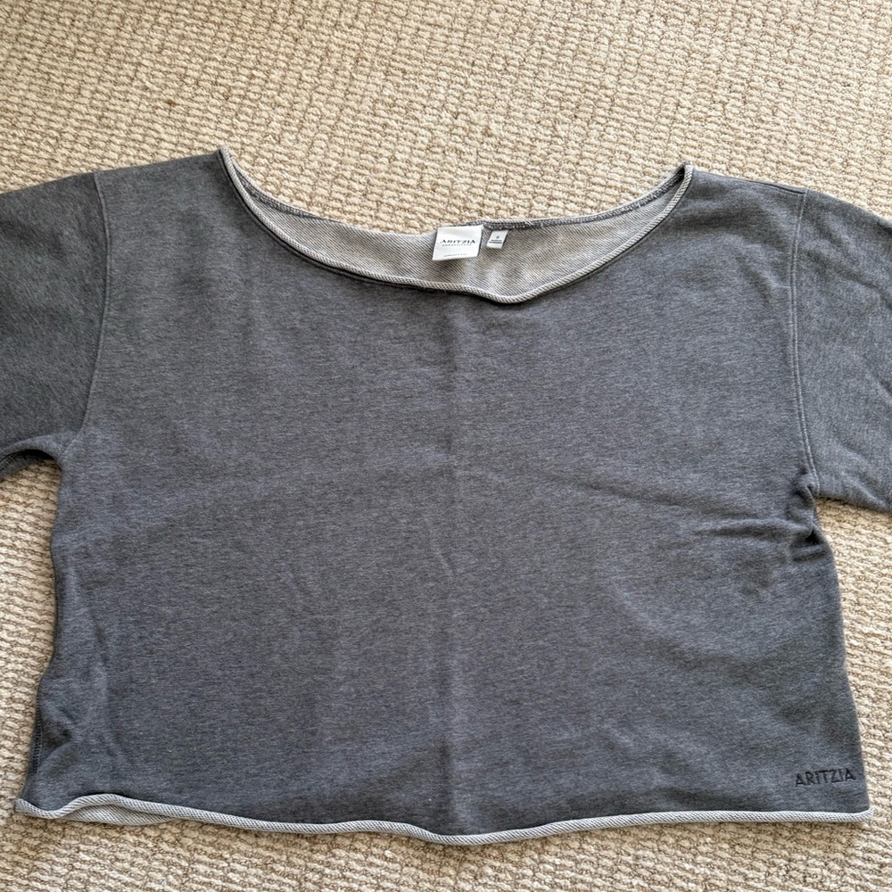 Aritzia Sweat fleece sweatshirt and shorts - Picture 3 of 8
